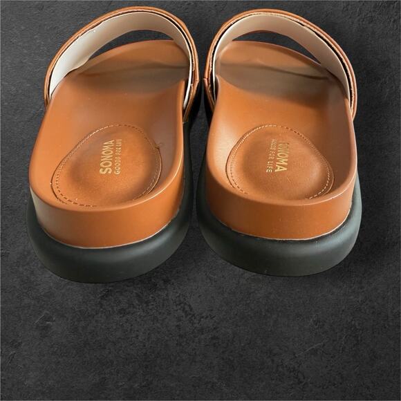 Sonoma Goods For Life® Tyrinn One Band Cognac Women's Sandals SZ/8 - Picture 4 of 9